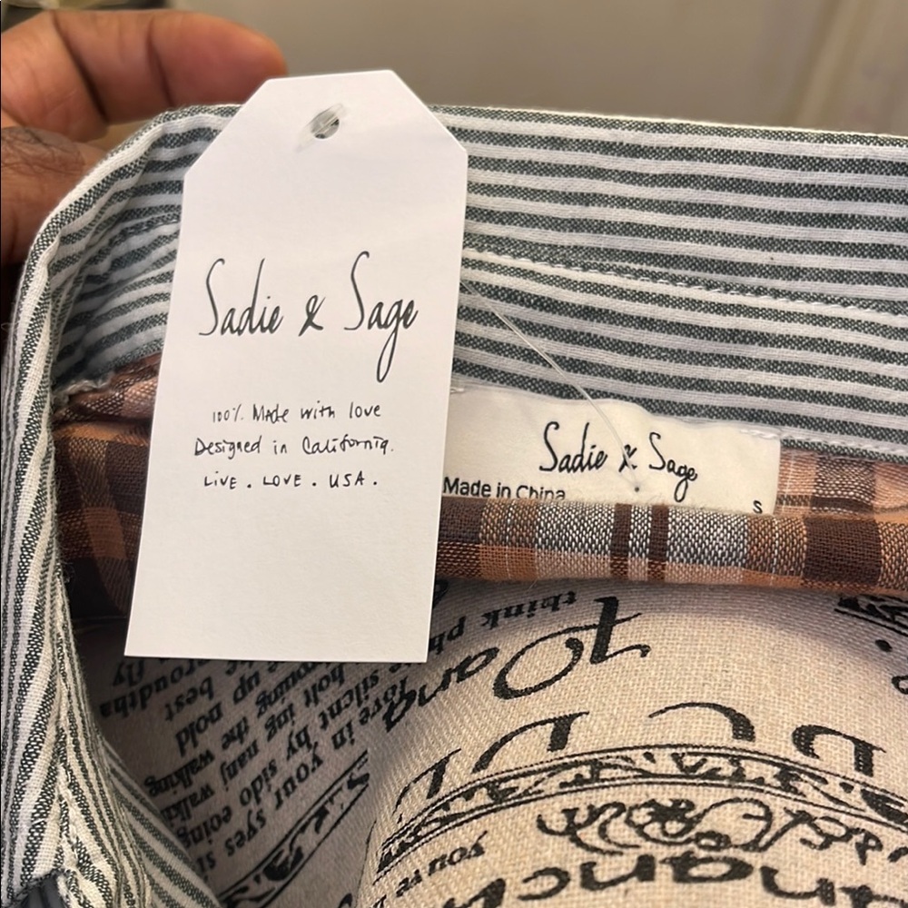 Sadie & Sage Multicolor Patchwork Button Down Shirt - Picture 2 of 3